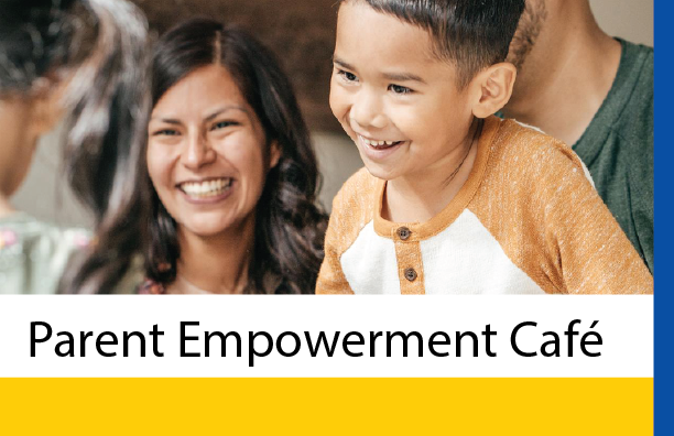 Happy parent and child. Parent Empowerment Cafe.